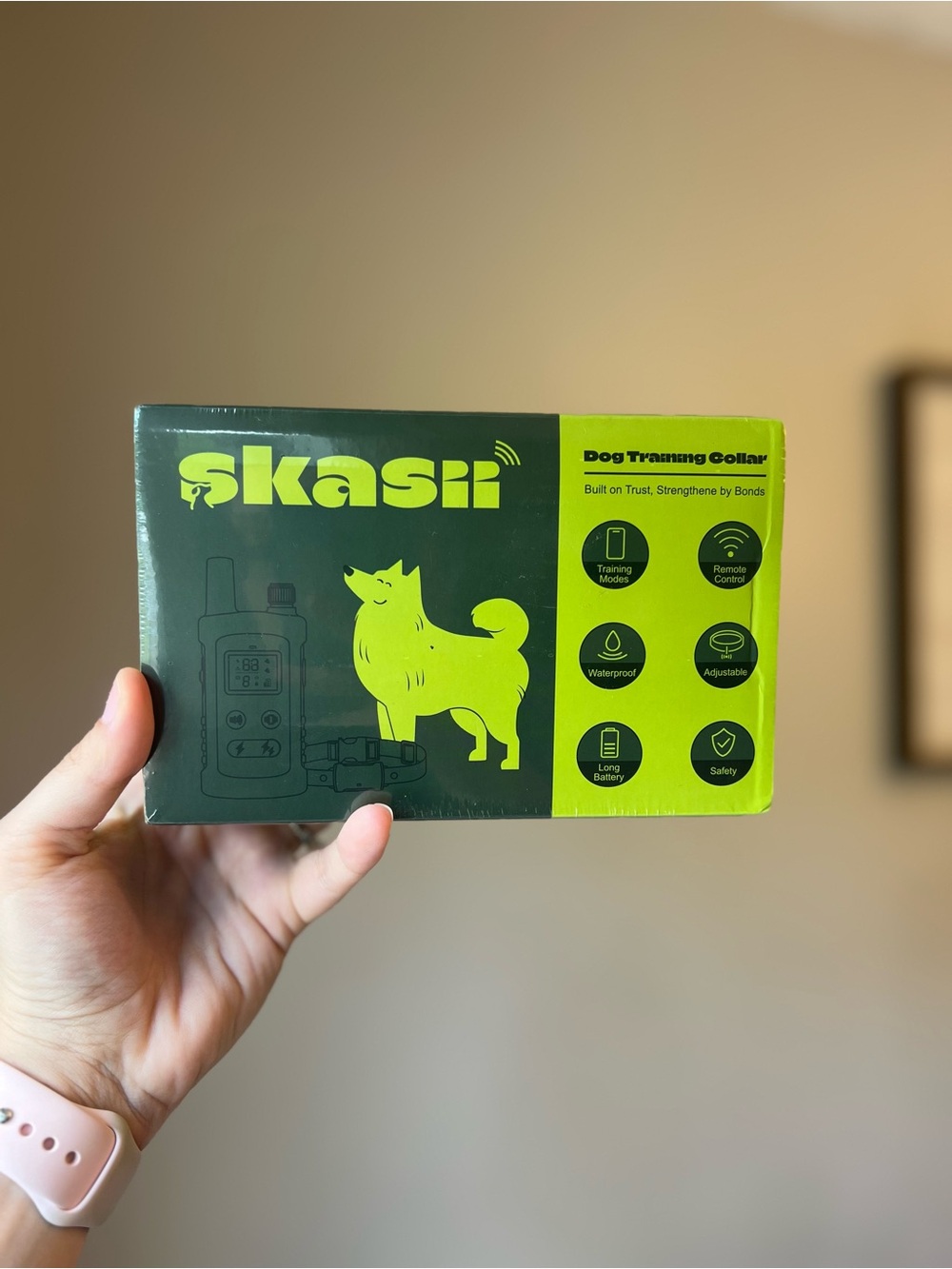 Skasii Dog Training Collar For Dogs With Remote Control Green